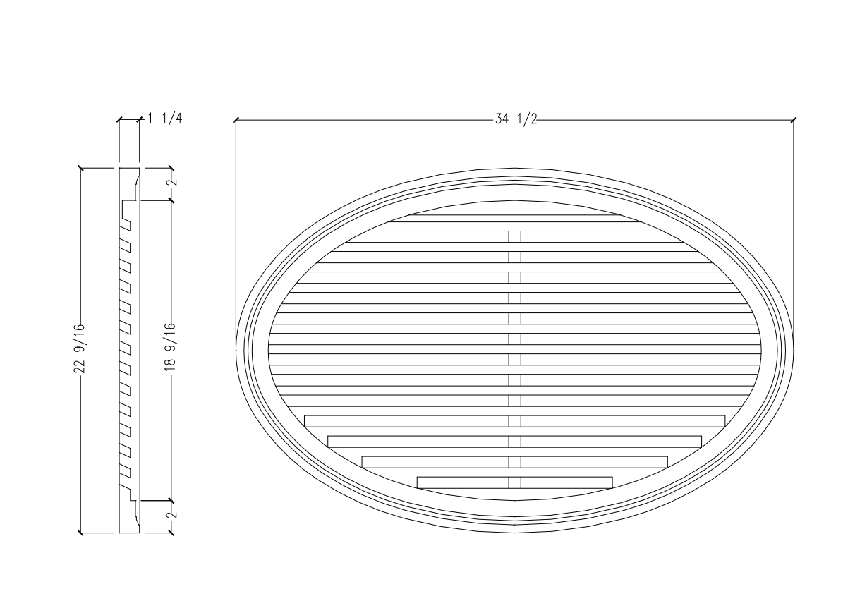 Functional Oval Louver | Horizontal POVL