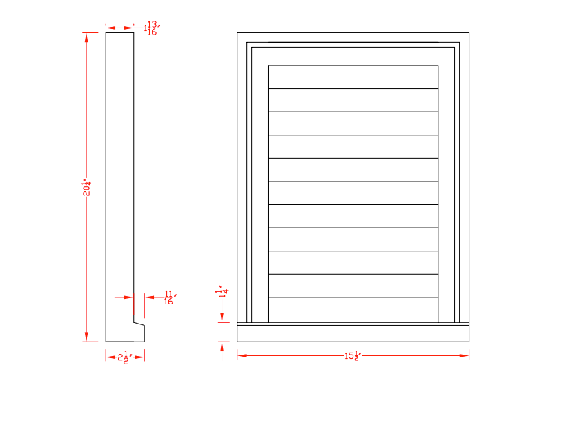 Decorative Rectangular Louver | LV15