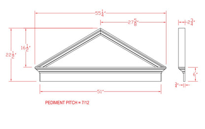 Peaked Pediment with Crosshead | HP
