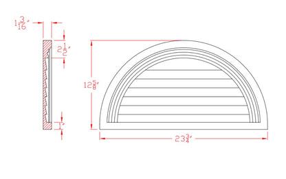 Decorative Half Round Louver | G4