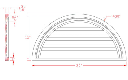 Decorative Half Round Louver | G4