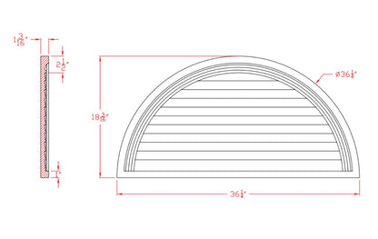 Decorative Half Round Louver | G4