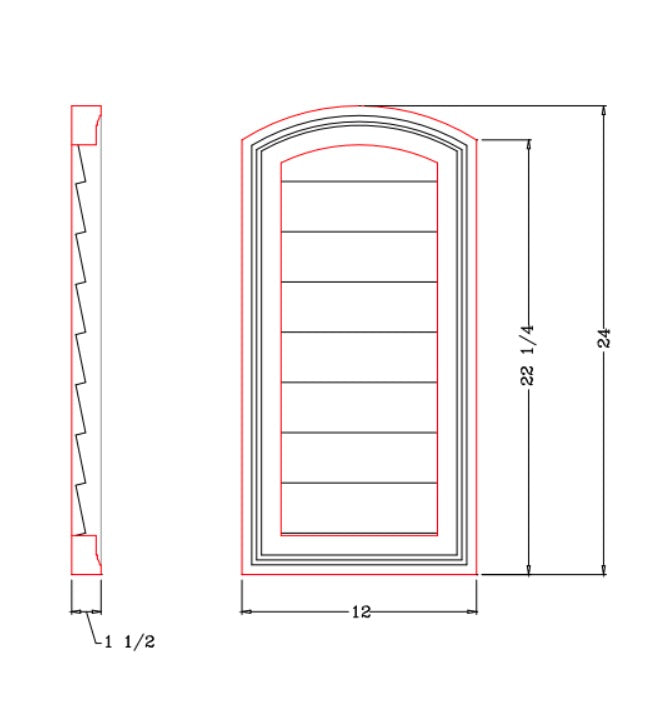 Closed Arched Louver | CLE