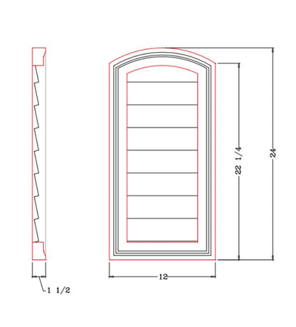 Closed Arched Louver | CLE