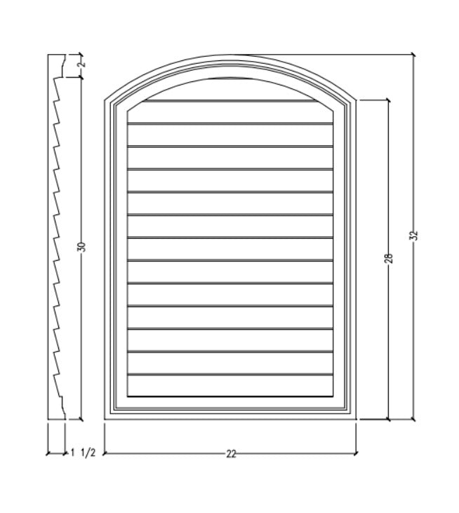 Closed Arched Louver | CLE