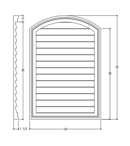 Closed Arched Louver | CLE