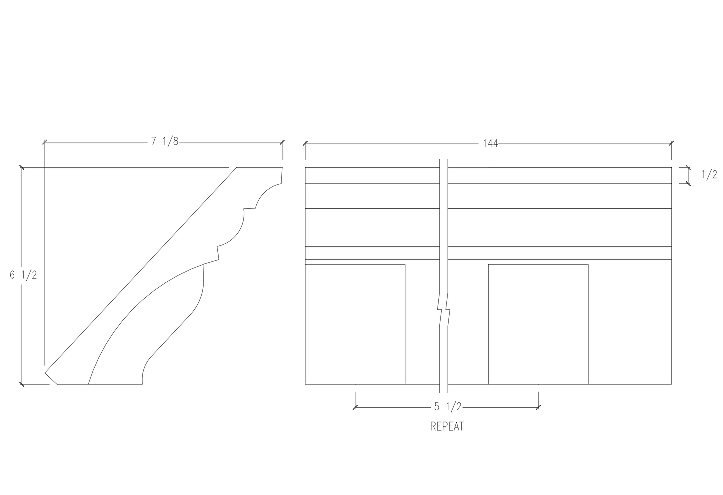 Crown Moulding with Dentil Blocks | M8532