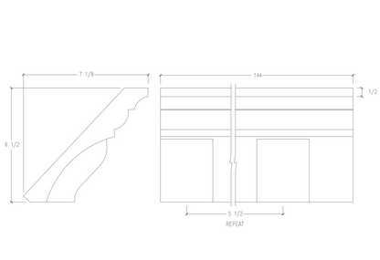 Crown Moulding with Dentil Blocks | M8532