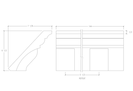 Crown Moulding with Dentil Blocks | M8532