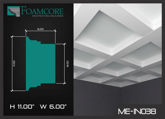 Smooth Bottom Coffered Ceiling 6x11 - FOAMCORE STORE